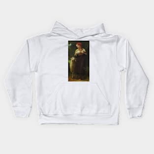 The Shepherdess by William-Adolphe Bouguereau Kids Hoodie